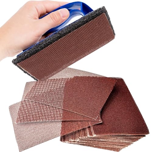 Image of (Pack of 20) Griddle and Grill Cleaning Screens - Heavy-Duty Abrasive Mesh Pads for Flat Tops, Cast Iron, and Stainless Steel - Pre-Treated for Burnt-On Food and Grease Removal (20)