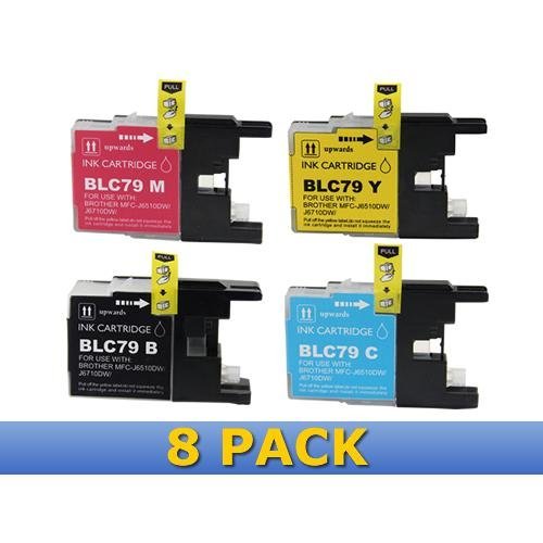 Generic LC79 Brand NEW Compatible LC79 High Capacity Printer Ink Cartridge 8-Pack for BROTHER Printers MFC J6510DW J6710DW J6910DW LC-79 Ink