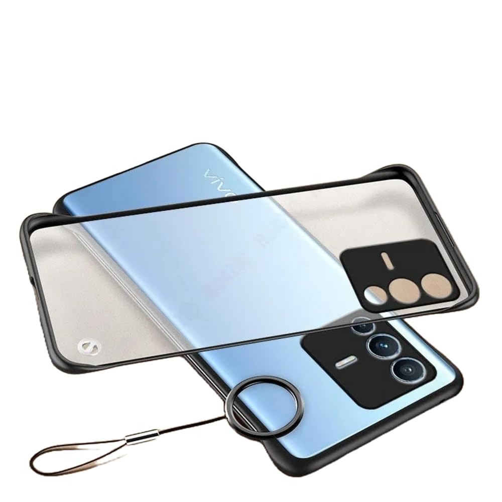 REALCASE Vivo V23 Pro 5G Back Cover Case | Stylish Frameless Matte Hard Skin | Soft TPU Shock Proof Bumper Back Cover for Vivo V23 Pro 5G (F-Black) (B0B2QG7MZY) Amazon Price History, Amazon Price Tracker