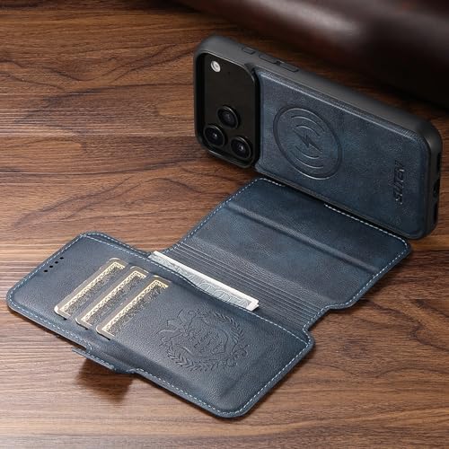 Étui portefeuille iPhone 14 Pro bleu : idéal pour vos sorties libérées - 2