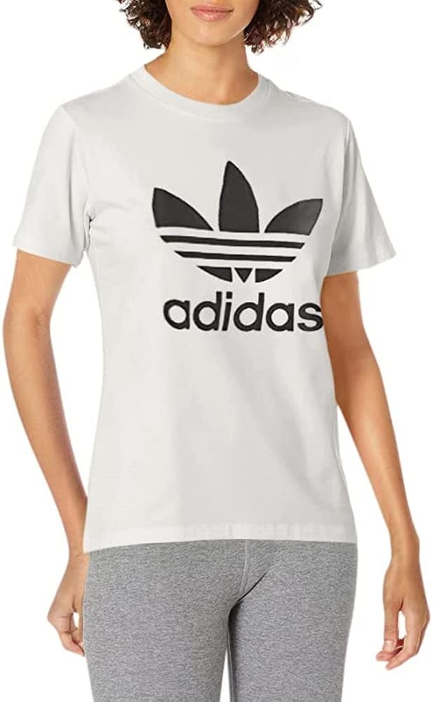 adidas Originals Men's Trefoil T-Shirt White/Easy Yellow Small — view 3