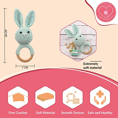 Image of Love Crochet Art Cloth Rattle Soft Toy for Infant Kids & Babies (0+ Years)
