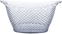 Balde Para Gelo Luxxor 18l Paramount Em Acrílico Transparente Balde De Gelo Grande Para Bar, Festas E Eventos, Ideal Para Bebidas, Champanhe, Cerveja E Uso Decorativo