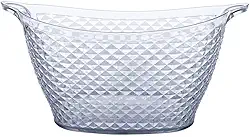 Balde de Gelo Oval Acrílico Cristal c/ Alça 18 L 52x26x33 cm Ref. 1153 - Paramount