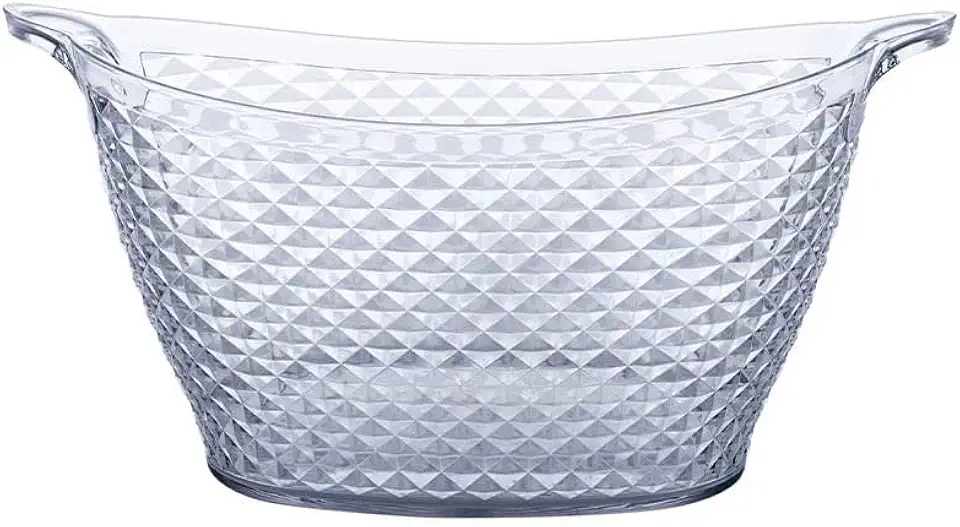 Balde Para Gelo Luxxor 18l Paramount Em Acrílico Transparente Balde De Gelo Grande Para Bar, Festas E Eventos, Ideal Para Bebidas, Champanhe, Cerveja E Uso Decorativo