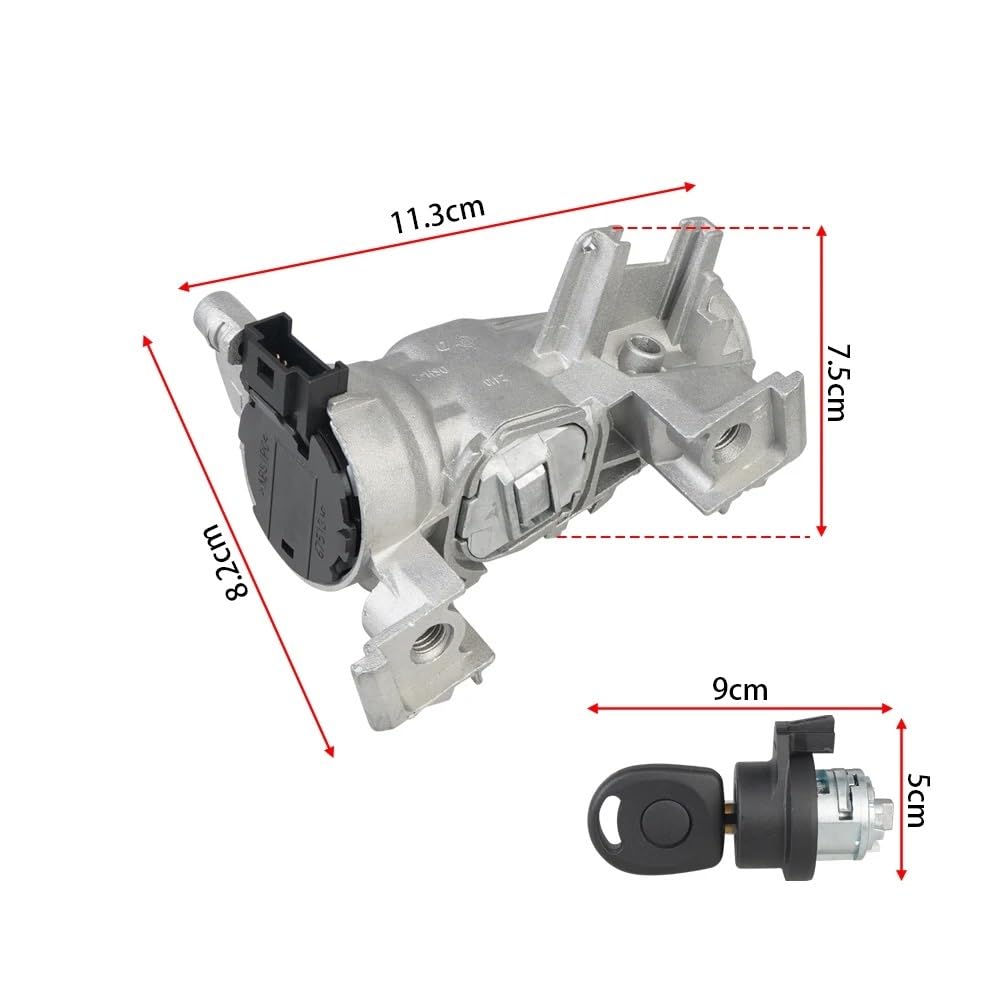 Serratura accensione Compatibile Con SEAT Per Alhambra 710 711 Per Altea XL Accensione Interruttore di Avviamento Cilindro della Serratura Chiave 1K0905851A 1K0905851B