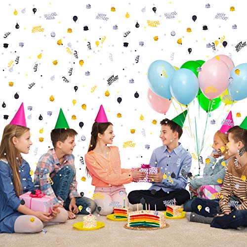Image of WILLBOND 3000 Pcs Birthday Confetti Metallic Foil Party Decorations,None (Pack of 5)