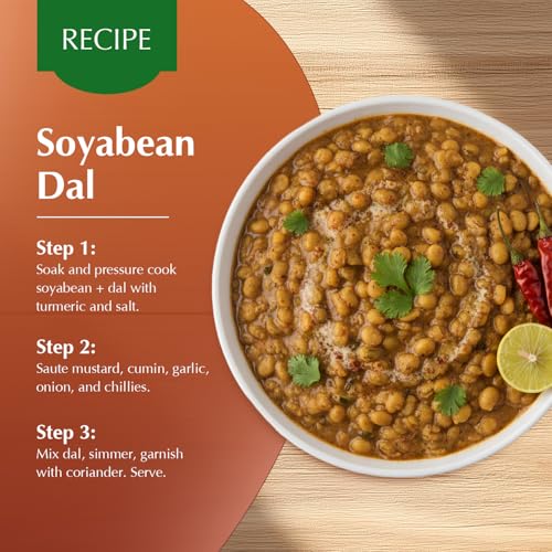 Image of Amazon Brand - Vedaka Premium Unpolished Soybeanv| 1 Kg | Soya Beans
