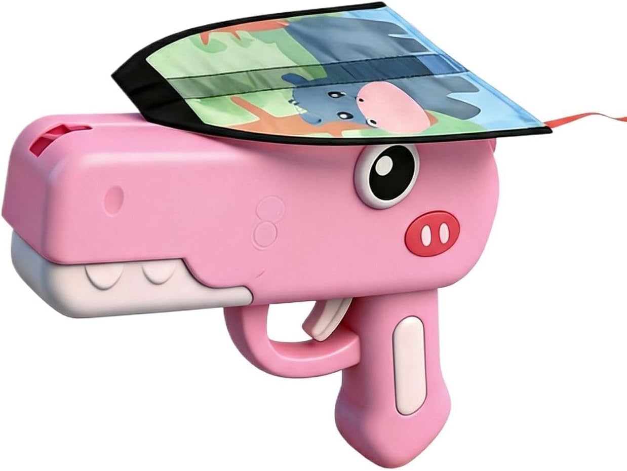 Foam Airplane Launcher Toy Cute Dinosaur Catapult Gun Aircraft Outdoor Flying Toys Fun Birthday Gifts & Party Favors