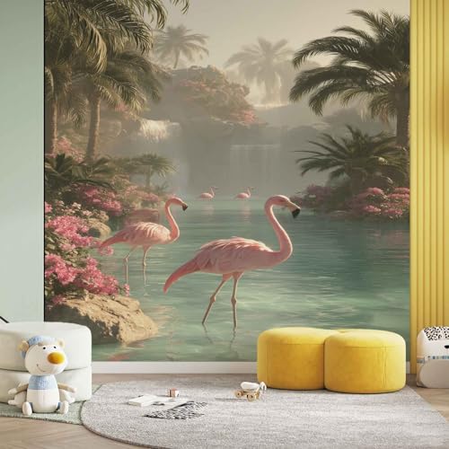 Papier peint flamant et fresque intissée panorama haut de gamme - 4
