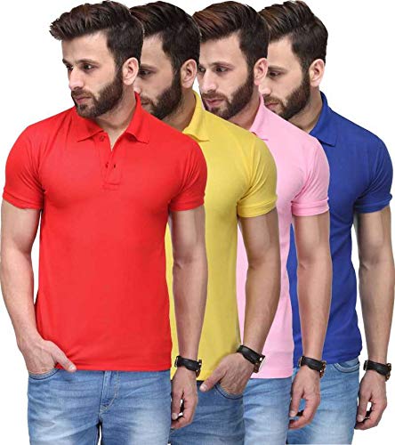 Image of T.N.X Men's Regular Fit Polos (Pack of 4)