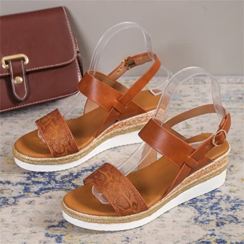 Mlagjss Platform Sandals For Women, Peep Toe Platforms Wedges Sandals #TOP6