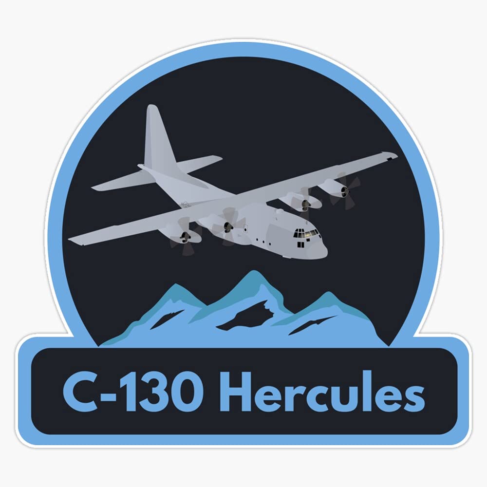 HOF Trading Air Force C-130 Hercules Vinyl Sticker Waterproof Decal Laptop Wall Window Bumper Sticker 5in,HOF-VETERAN-STICKERS-1857