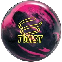 Brunswick PRE-DRILLED Twist Reactive Bowling Ball- Pink/Black This Item Includes a Free Bowlerstore Rubber Shammy- Colors Will Vary for The Shammy 14lbs
