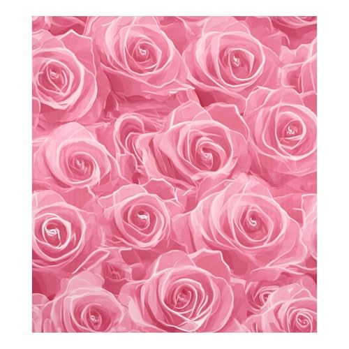 QwThum Pink Rose Dishwasher Magnet Cover Front Decoration Refrigerator Magnetic Sticker Home Cabinet Appliances Stickers Fashion Vintage Simple Art Magnetic Cover Moms Day 23x26Inch