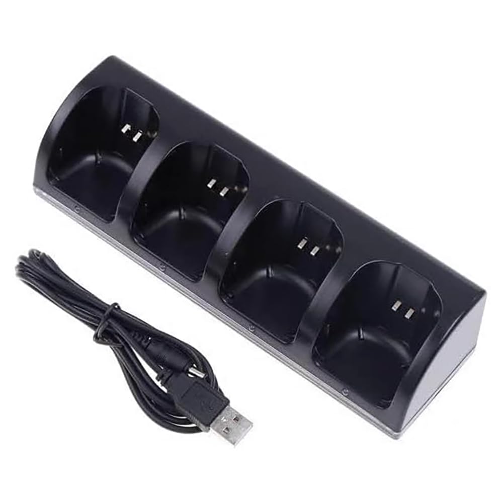 OSTENT Stazione Dock di Ricarica + 4 Pacchi Batteria per il Telecomando Nintendo Wii Colore Nero