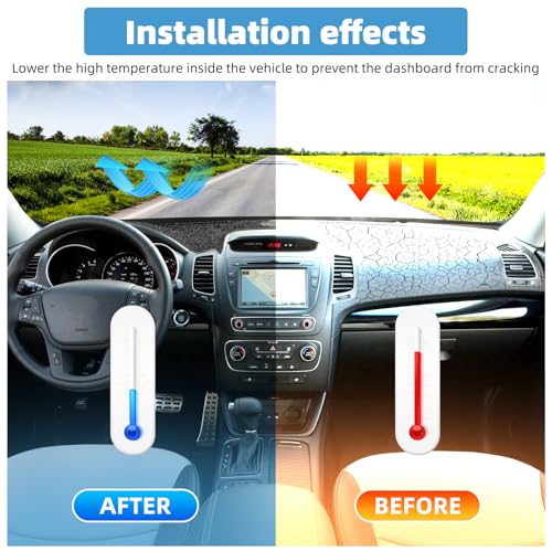 Image of Dash Cover Mat Compatible with Kia Sorento 2013-2014 Non-Slip Dashboard Cover Mat Sunshade UV Rays Protector Interior Accessories