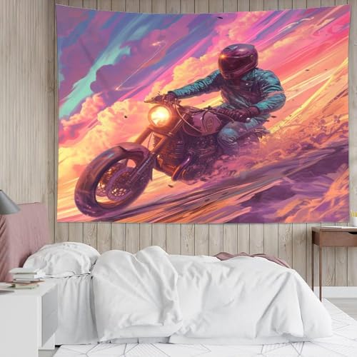 Poster mural moto cross 3D grand format en polyester doux