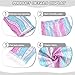 tplaotee Pink and Light Blue Stripe Pattern Doodle Art Shorts for Teen Girls Stretchy Cotton Sports Shorts Swimsuit Under