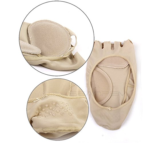 Women Peep Toe Socks, Breathable Anti-Slip Open Five Toes Socks Toeless Invisible Liner Socks For High Shoes Yoga (Skin) #TOP1