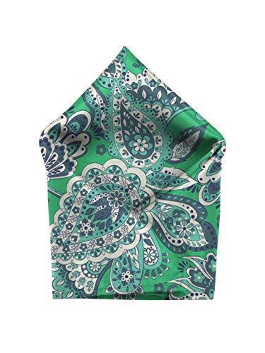 Image of BLACKSMITH Paisley and Floral Printed Italian Pocket Square for Men and Boys, for traditional Indian Wear like Bandhgala and Modi Jacket