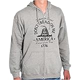 Liberty or Death Don’t Tread On Me Zip Up Hoodie Mens Womens Sport Grey