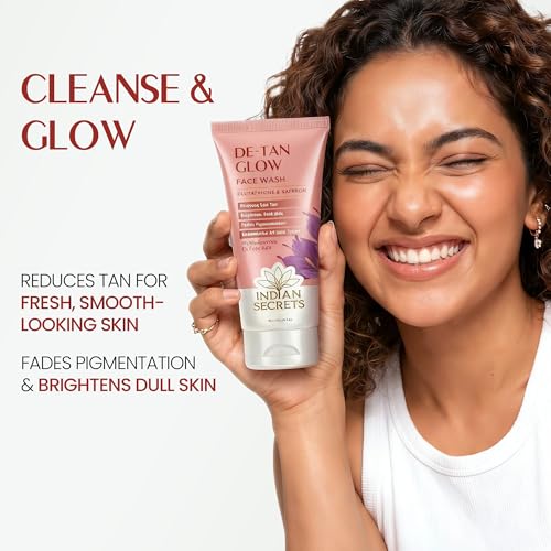 Image of Glow Combo | De-Tan Face Wash & Scrub Soap For Brightening & Glowing Skin | Kojic Acid, Saffron, Glutathione, Niacinamide, Turmeric | Reduces Tan | For Men & Women, Pack of 2
