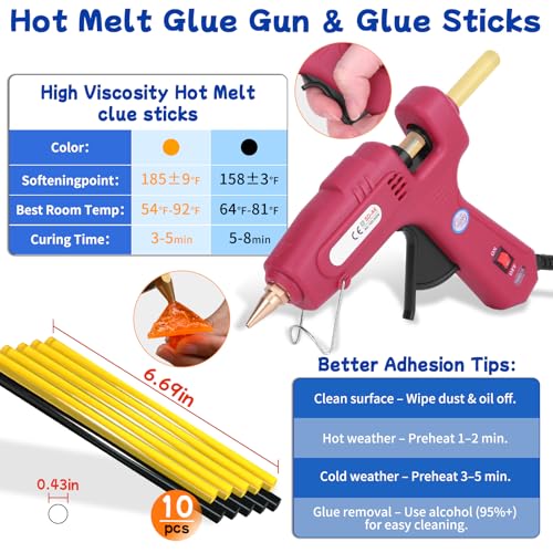 Image of 100W Hot Glue Gun for Car Dent Repair, High Temperature PDR Glue Gun Quick Heating Fits 10pcs Standard Glue Sticks, Ideal for Auto Body Dent Removal