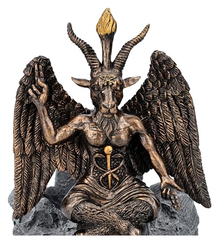 Figurine Baphomet fine sculpture Solve Coagula et pentagramme de collection