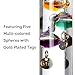 Lily's Home Analog Weather Station with Galileo Thermometer, Precision Quartz Clock & Hygrometer, Fitzroy Storm Glass, Gift for Friends and Family, Holiday Gift, Indoor & Outdoor Décor (7” x 4.4”)