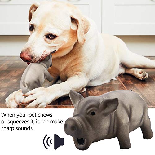 FTVOGUE Hundekauen Spielzeug - Nettes Schwein Grunzen Quietschen Latex Pet Chew für Hundewelpen(03)