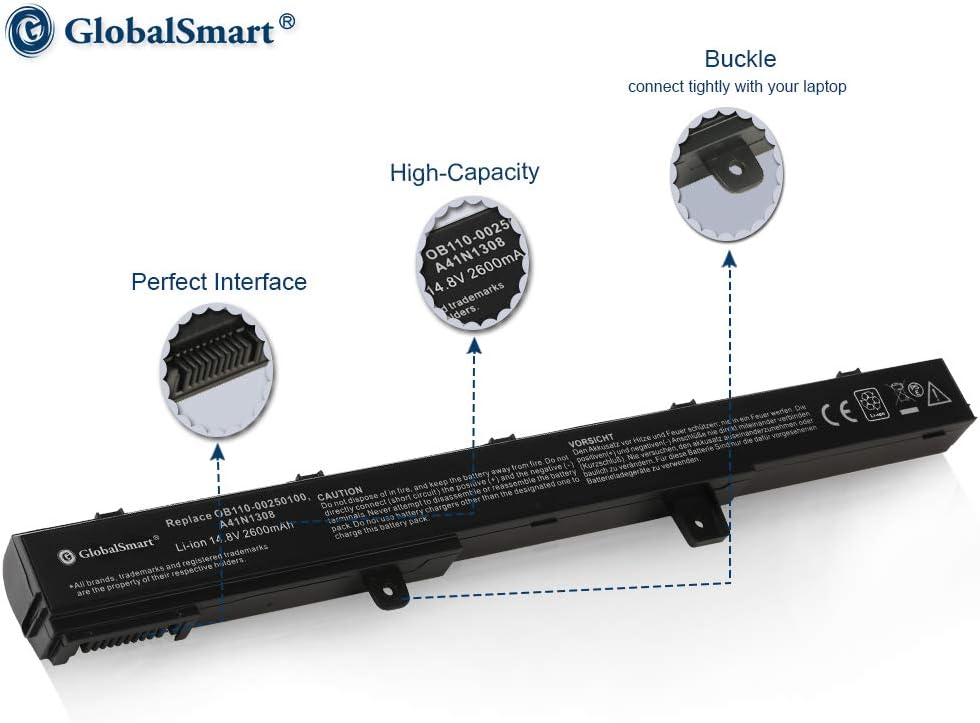 Amazon Asus Asus X551ca 日本セル 4セル ブラック 対応用 Globalsmart 高性能 ノートパソコン 互換 バッテリー G Globalsmart バッテリー 通販