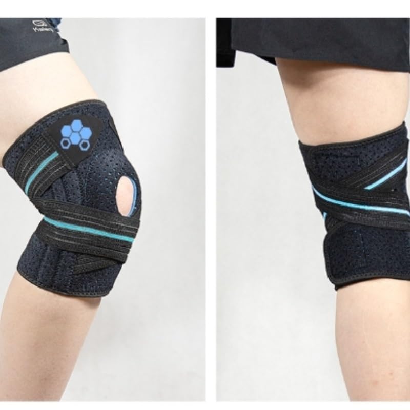 Breathable Straps With Pressure Adjustable Sports Outdoor Knee Pads with Silicone Spring Strip Support