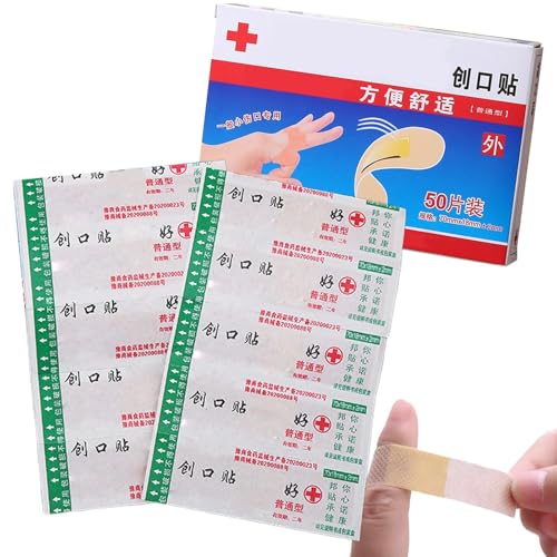 Venta transpirable para heridas, vendajes flexibles impermeables,Strips de vendaje impermeable adhesivo | 50/100 Condado flexible de tela flexible, aderezo de protección para calcomanías suministros d