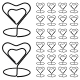 Urban Deco 26pcs Heart Place Card Holder Stand - Metallic Table Number Holders, Mini Table Card Hold