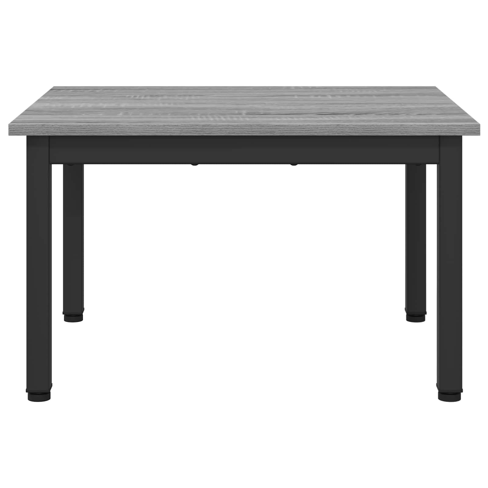 Couchtisch Graues Sonoma aus Holzwerkstoff 60 x 50 x 36 cm mit Metallfüßen moderner Wohnzimmertisch rechteckig für Sofa Lounge Beistelltisch mit großer Ablagefläche