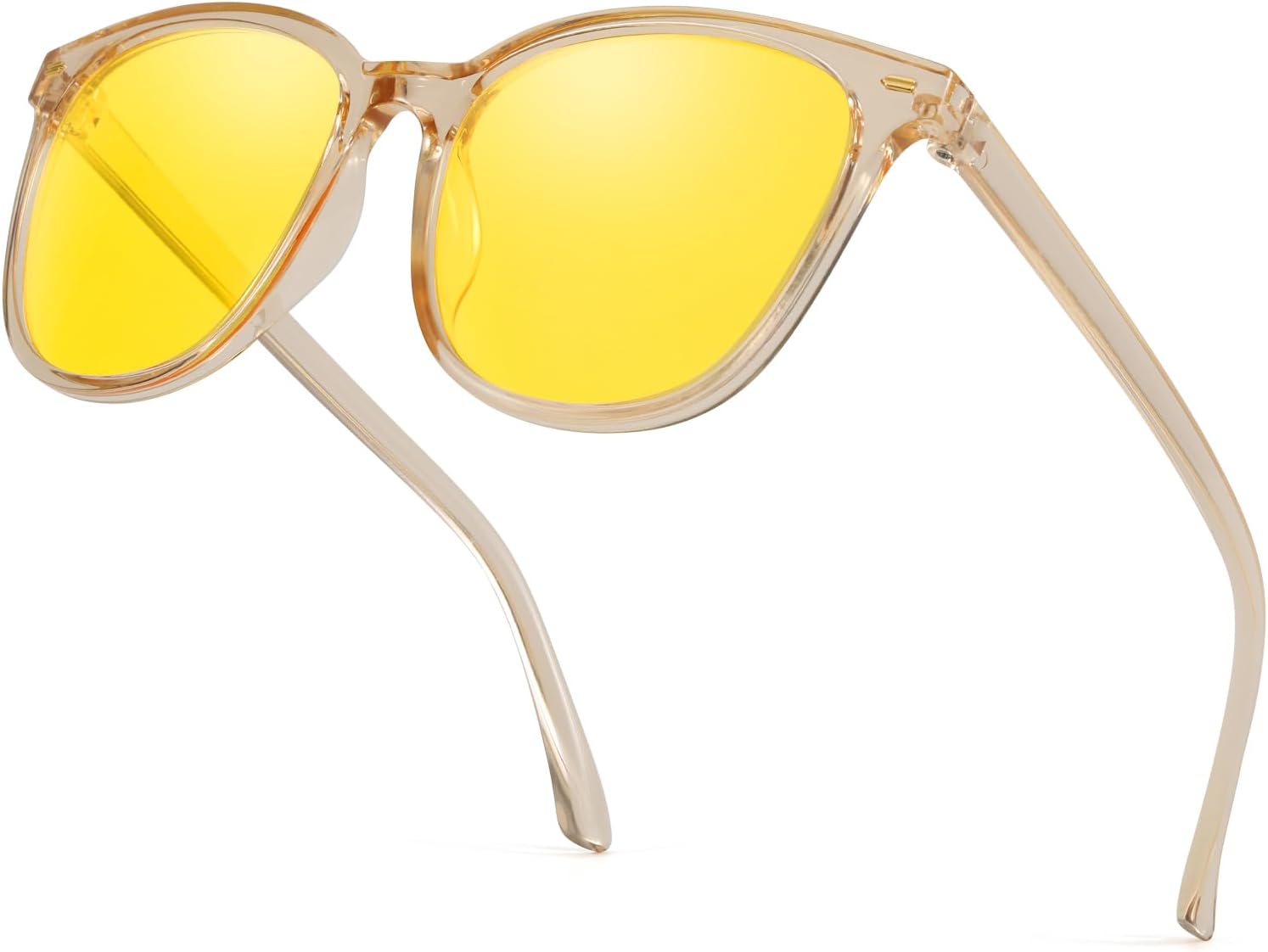 Myiaur Polarized Night Vision Glasses for Women, Anti Glare Driving Vision Glasses with Yellow Lens, UV400 Protection