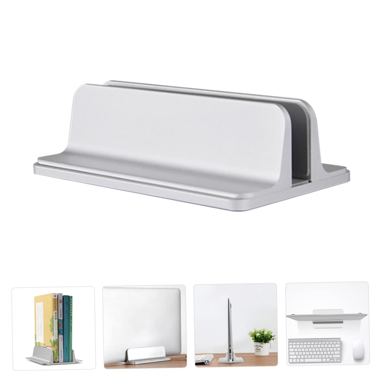 1pezzi Supporto Laptop Verticale Regolabile Di Organizer Da Scrivania Elegante e Funzionale Per Laptop e Libri Ottimizza Lo Spazio e Riduce Graffi