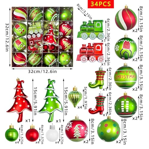 Boules de sapin de Noël décoratives incassables de haute qualité - 3