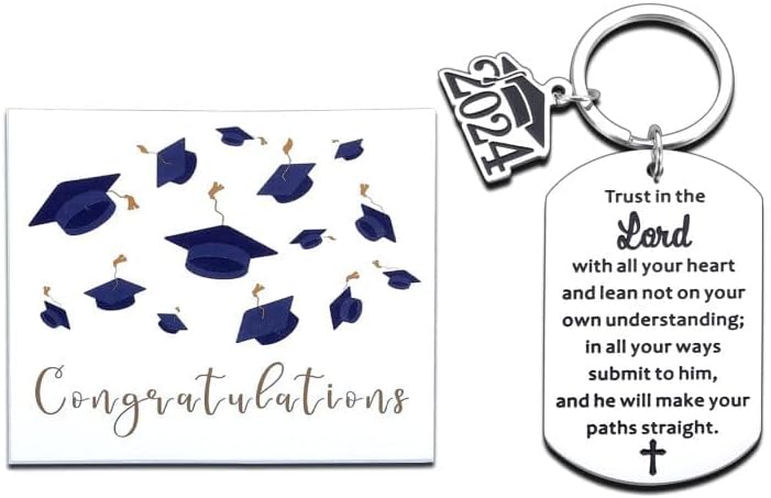 Regalos de graduación para él, su clase de 2024, graduados para estudiantes de último año para cristianos, religiosos, católicos, inspiradores,