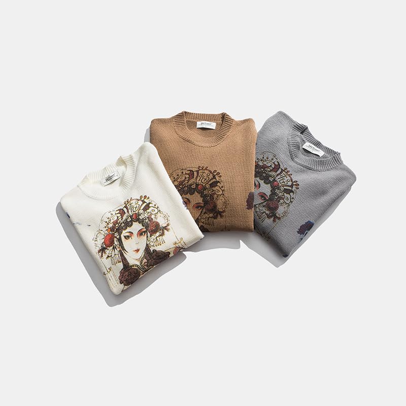 Autumn and Winter Chinese Style Sweater Men's Loose Retro4