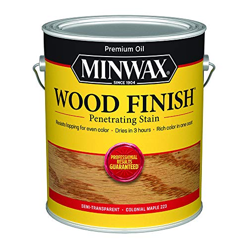 Minwax 710750000 Finish Penetrating Interior Wood Stain, 1 Gallon (Pack of 1), 250 VOC Colonial Maple, 128 Fl Oz