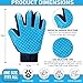 ZENELANEP Upgrade Pet Grooming Gloves, Grooming Gloves for Dogs, Cats, Rabbits & Horses with Long and Short Hair, Efficient Pets Hair Remover Mittens - 1 Pair (Sky Blue)
