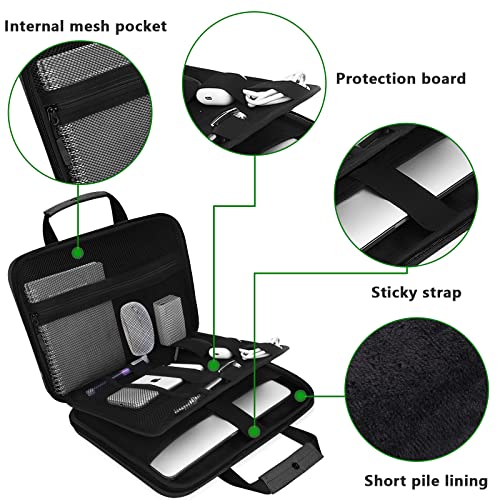 Alfheim 13-14/14,2 inch hardshell laptop met handvat, waterdichte beschermhoes, laptop-tablet-hoes, compatibel met MacBook Pro A2443 (zwart) - Image 4