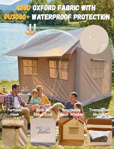 Carpa inflable XL para camping, para 6 personas miniatura 5