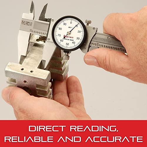 Starrett 120 Series Dial Slide Calipers For Accurate Measurement With Fitted Plastic Case - White Face, 0-6" Range, 0.001" Graduations - 120A-6 #TOP3