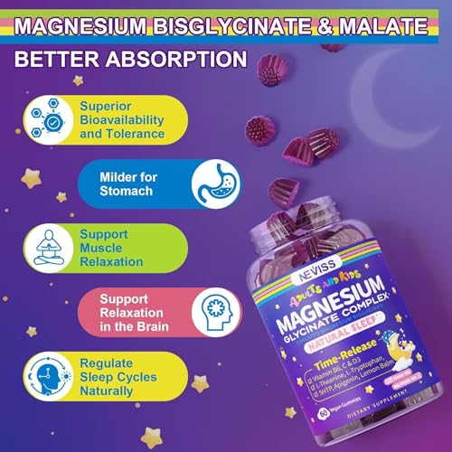 NEVISS Magnesium Bisglycinate + Malate Gummies 600mg, 60ct — view 7