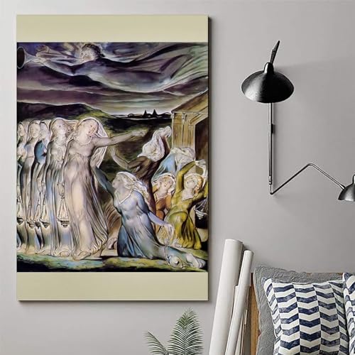 Affiche William Blake Impression Romantique Religieuse De Qualite Musee Vierge Ange - 6