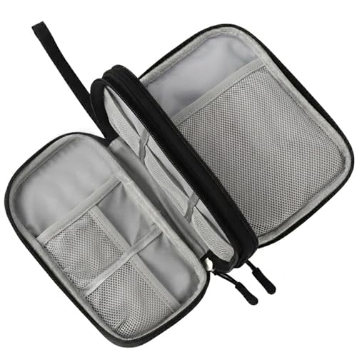 KUTKE Electronics Accessories Organiser Bag Travel Accessories Travel Essentials Cable Bag Waterproof Cable Organiser Bag Travel Gadget Bag Holiday Essentials for Men Women 8.5 x 5 Inch Black