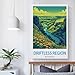HNROJICO Driftless Region Wisconsin Vintage Travel Posters 24x36inch(60x90cm) Canvas Wall Art Poster Prints, Bedroom Living Room Decoration Painting, Unframe-style